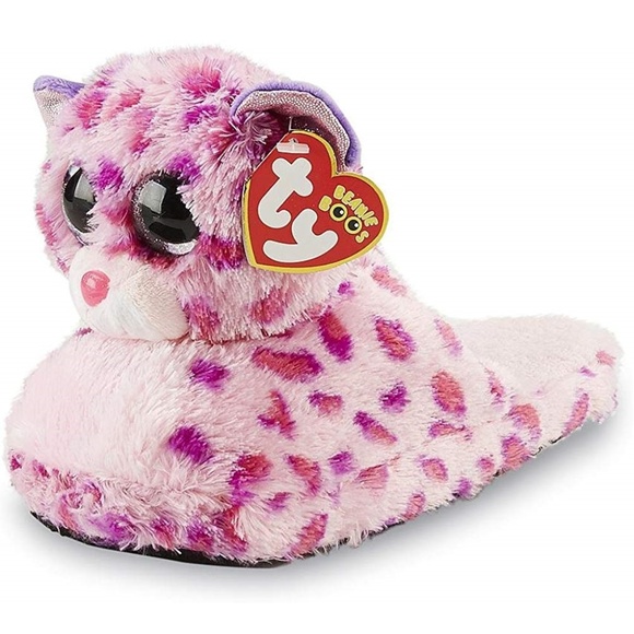 TY Original Wear Other - NWT Ty Beanie Baby Boos Pink Leopard Slippers